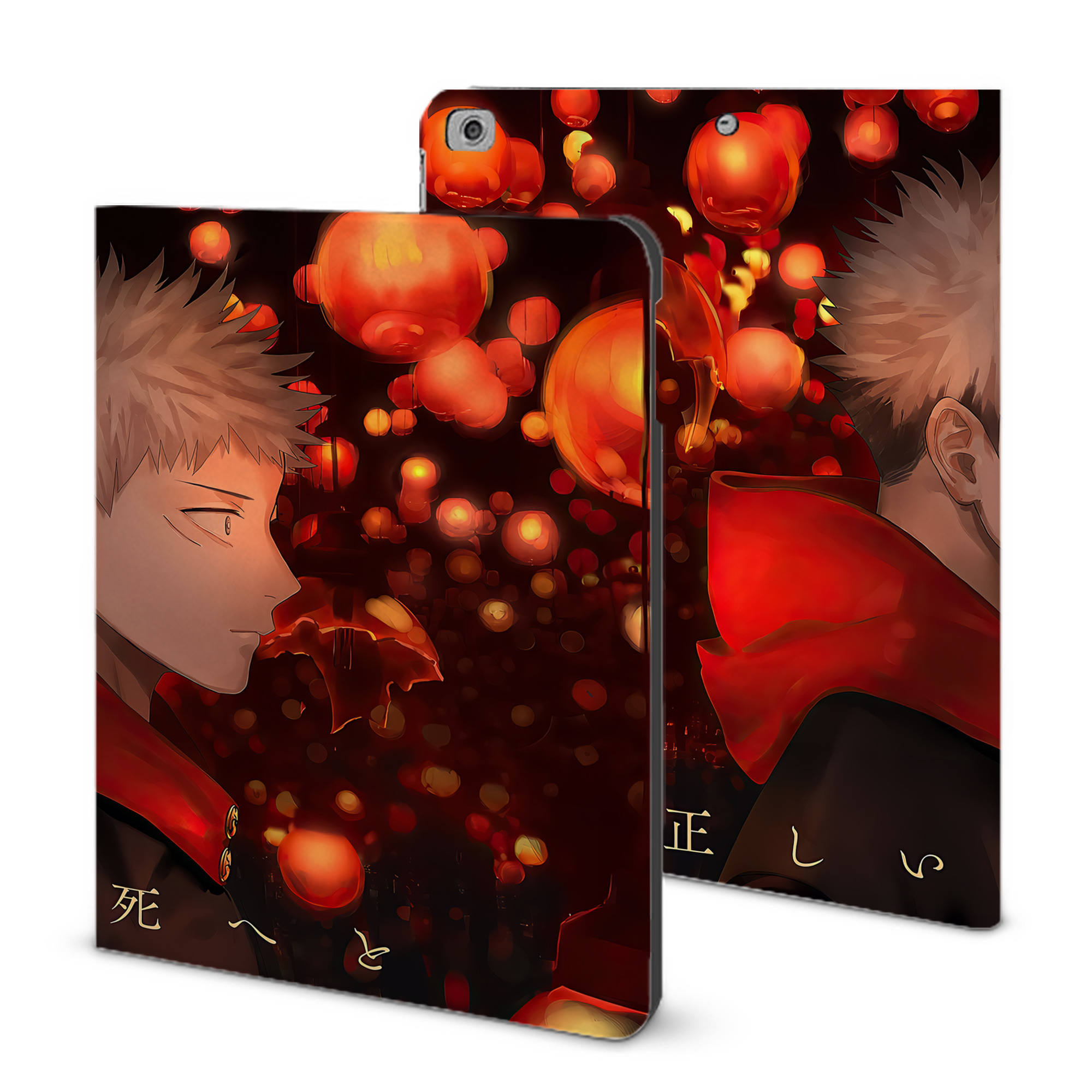 （画像用） 呪術廻戦 Jujutsu Kaisen IPad ケース ブック型 PUレザー TPU 耐衝撃 軽量 薄型 ペン収納なし 全面保護 IPad 各モデル対応